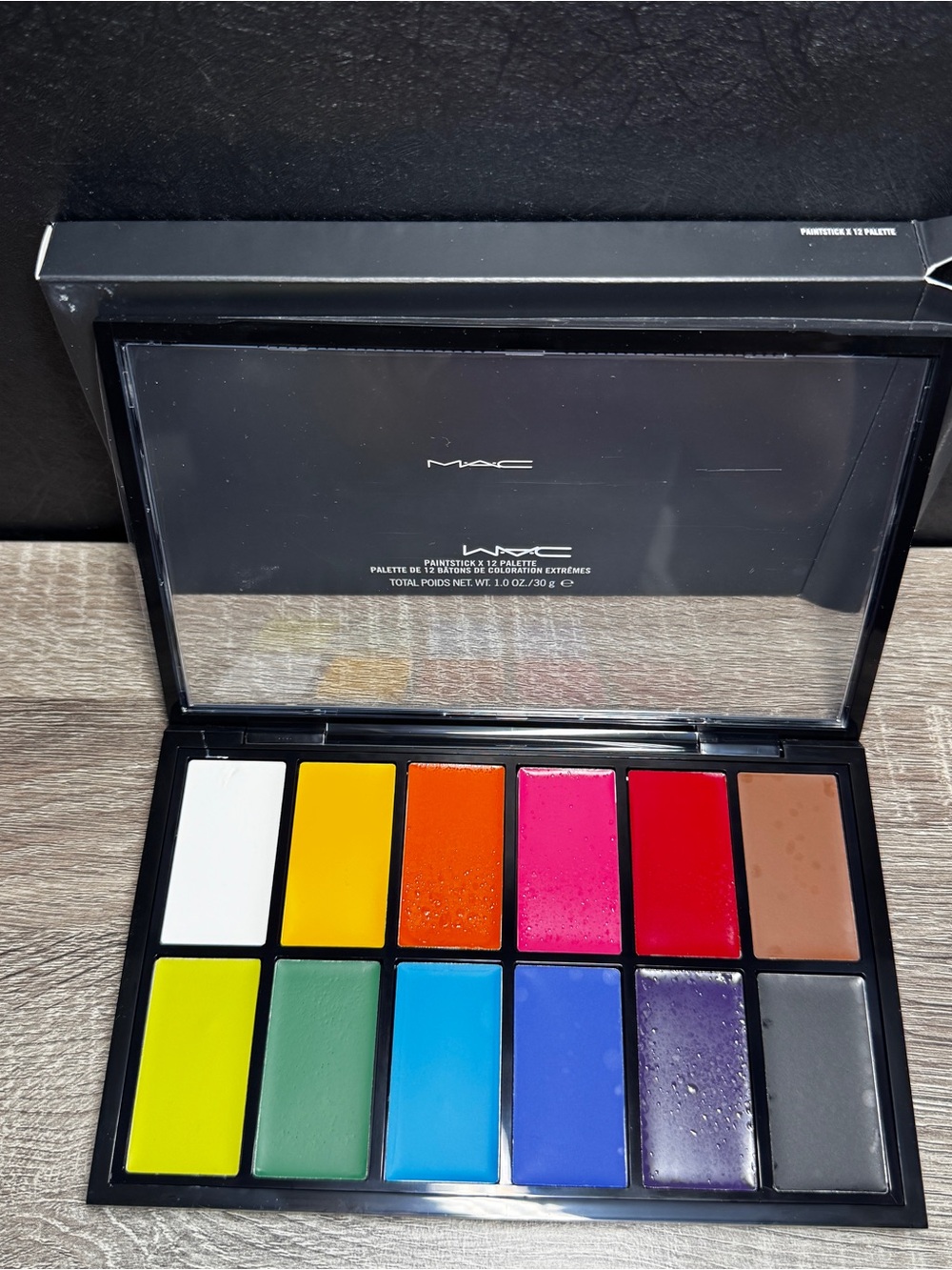 MAC Pro Paintstick x 12 Color Palette Basic Red Genuine Orange Rich Purple Black